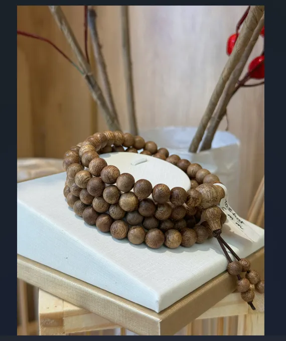 108 Beads Agarwood Bracelet – Vietnamese Natural Oud | Wellness, Luck &amp; Prosperity